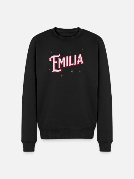 Emilia names personalized - Men's Premium Organic Jumper - black
