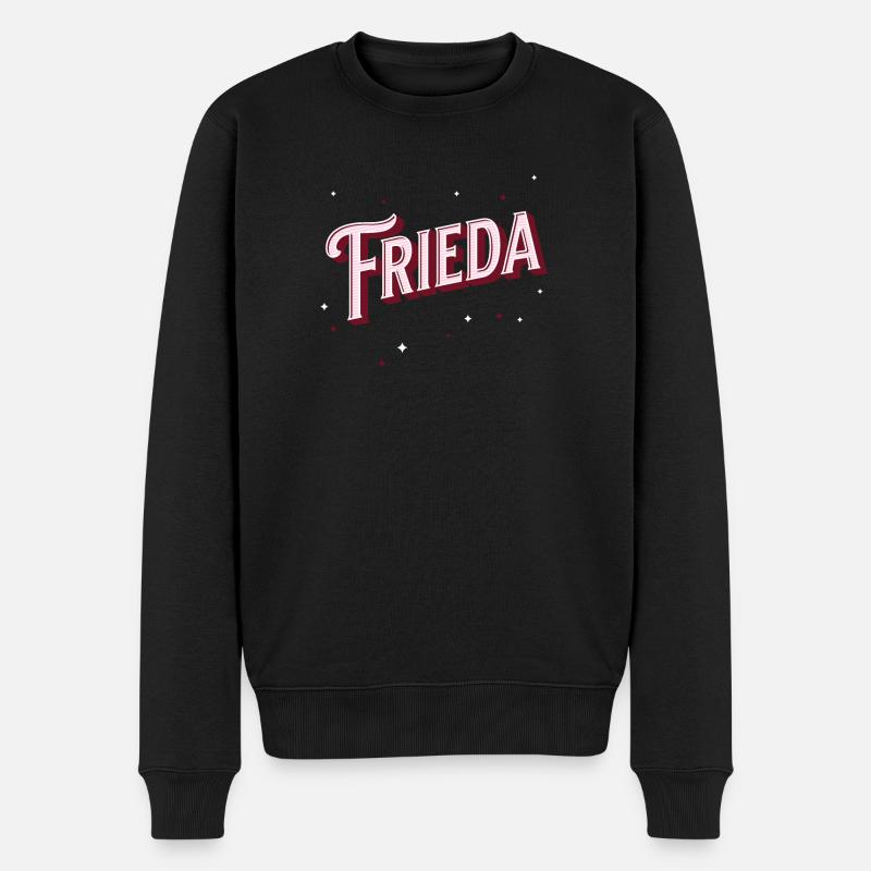 Frieda Namen personalisiert - Männer Premium Bio Pullover - Schwarz