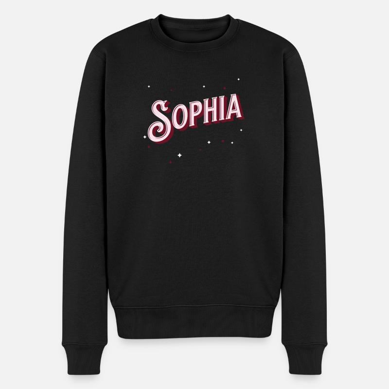 Sophia Namen personalisiert - Männer Premium Bio Pullover - Schwarz