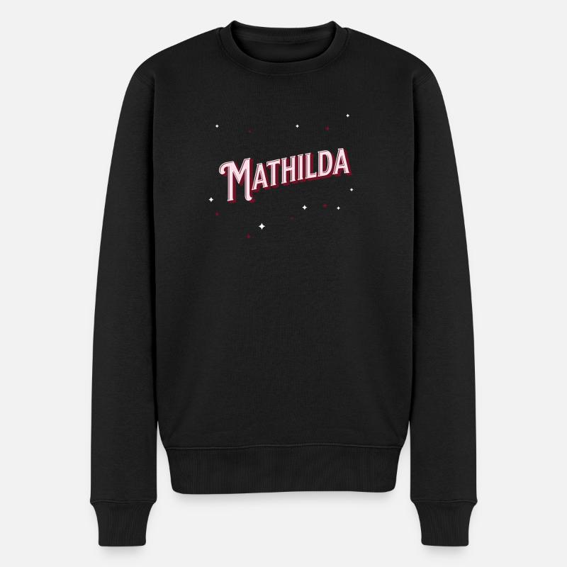 Mathilda Namen personalisiert - Männer Premium Bio Pullover - Schwarz