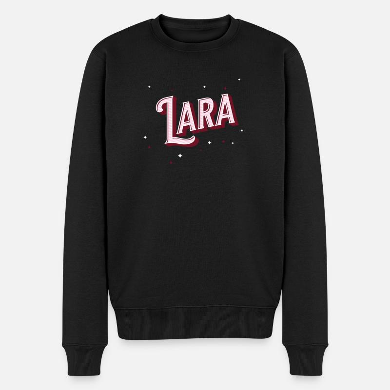 Lara name personalized - Men's Premium Organic Jumper - black