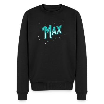 Nombre maximal de noms personnalisés - Pull Premium bio Homme - noir - Devant - Nico (187cm)
