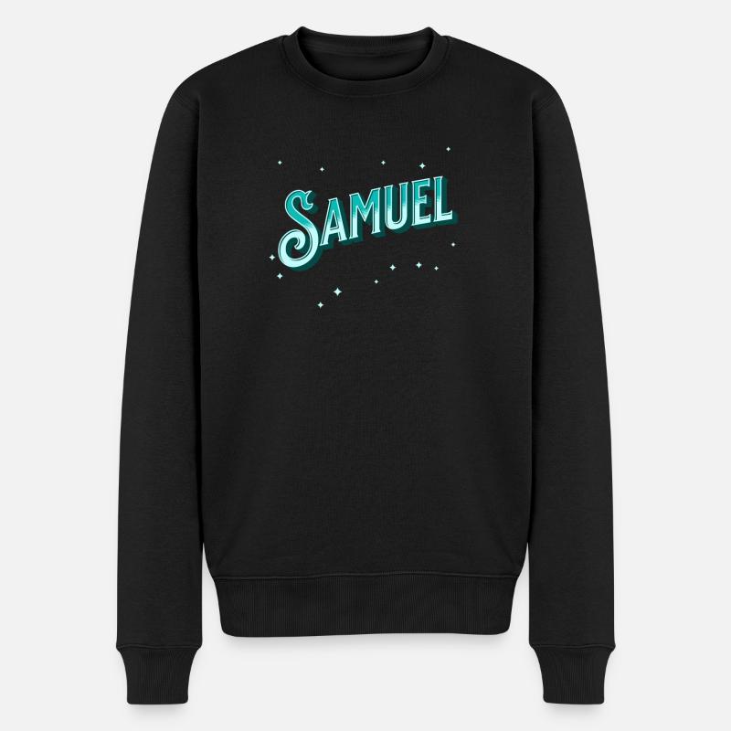 Samuel name personalized - Men's Premium Organic Jumper - black