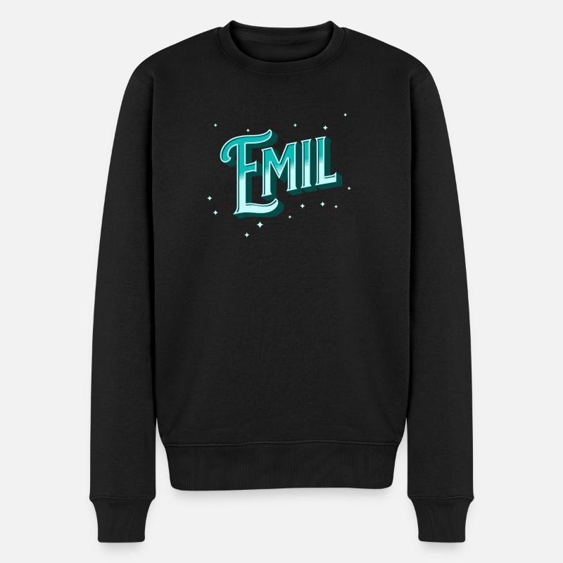 Nom Emil personnalisé - Pull Premium bio Homme - noir