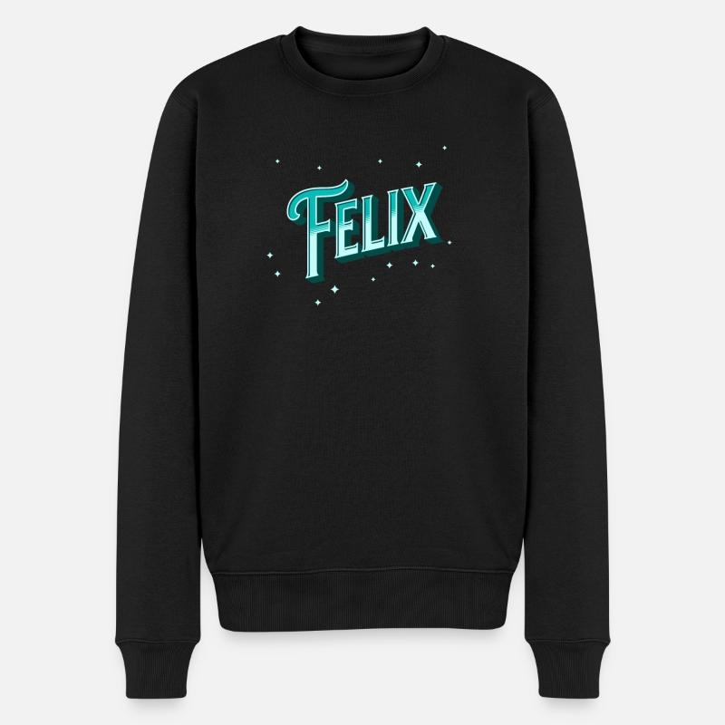 Felix name personalized - Men's Premium Organic Jumper - black