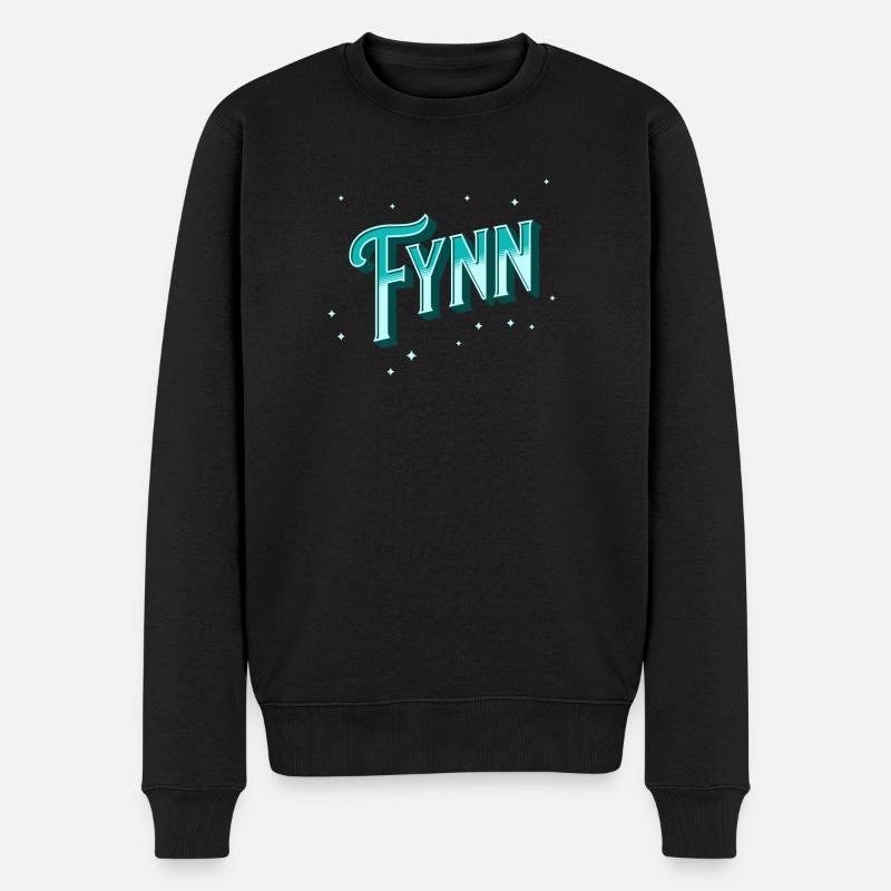 Fynn names personalized - Men's Premium Organic Jumper - black