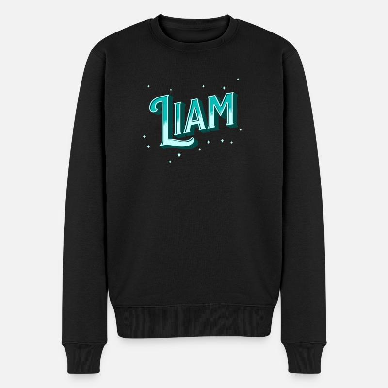 Liam name personalized - Men's Premium Organic Jumper - black