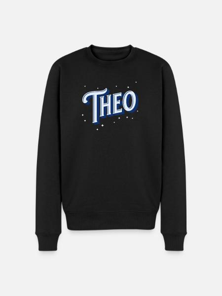 Theo name personalized - Men's Premium Organic Jumper - black