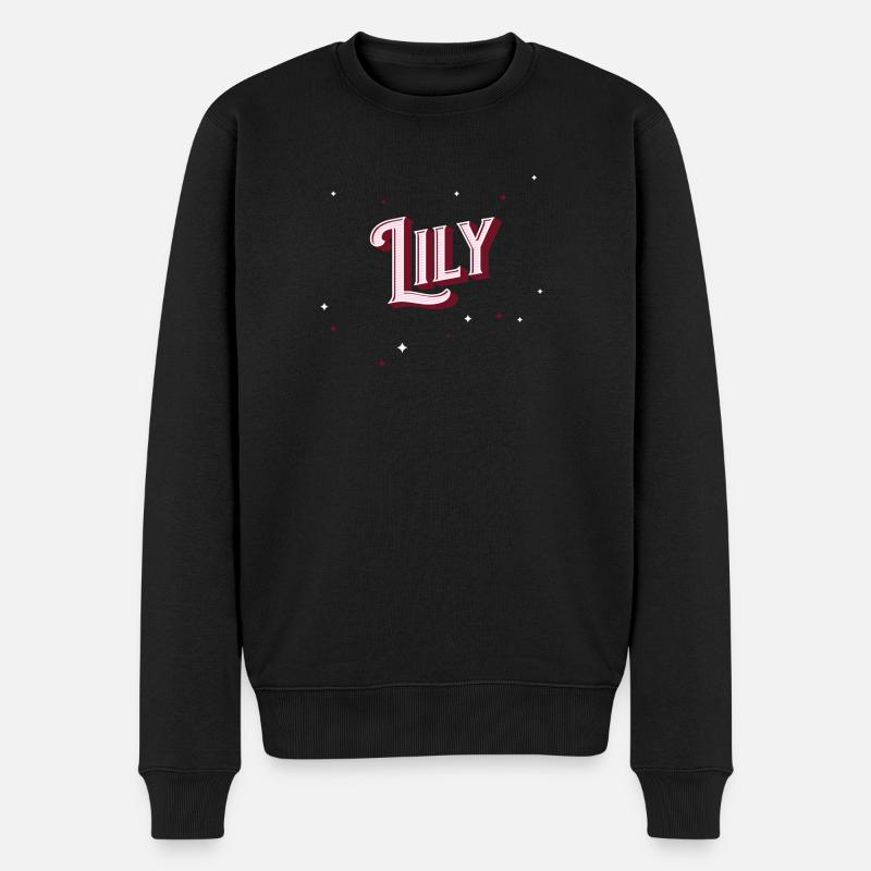 Nom de Lily personnalisé - Pull Premium bio Homme - noir