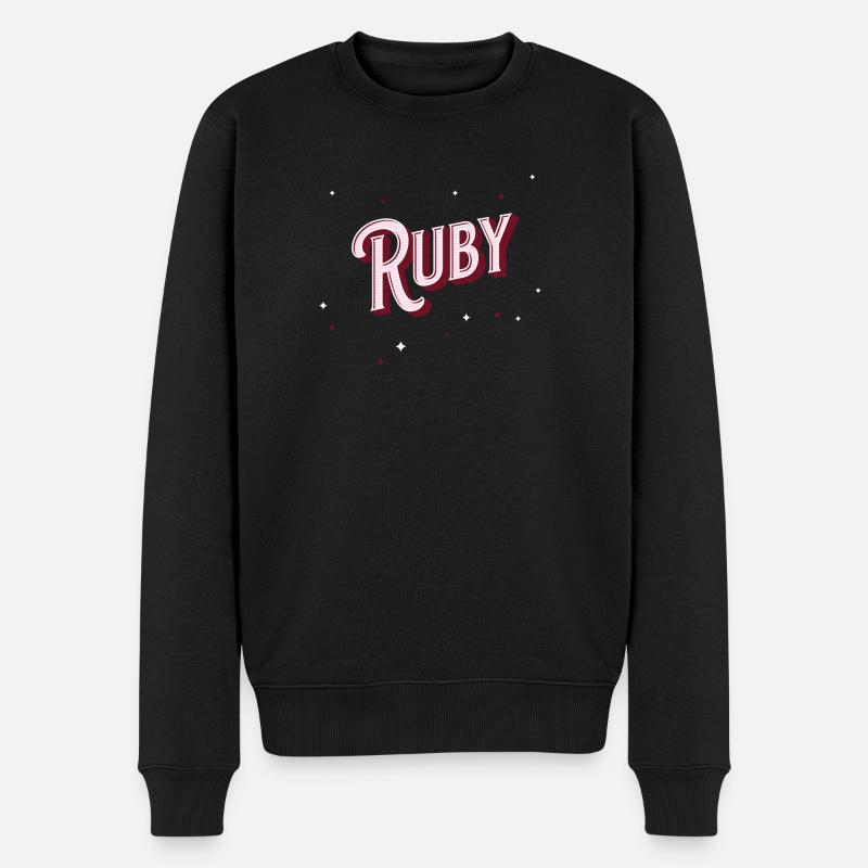 Ruby names personalized - Men's Premium Organic Jumper - black