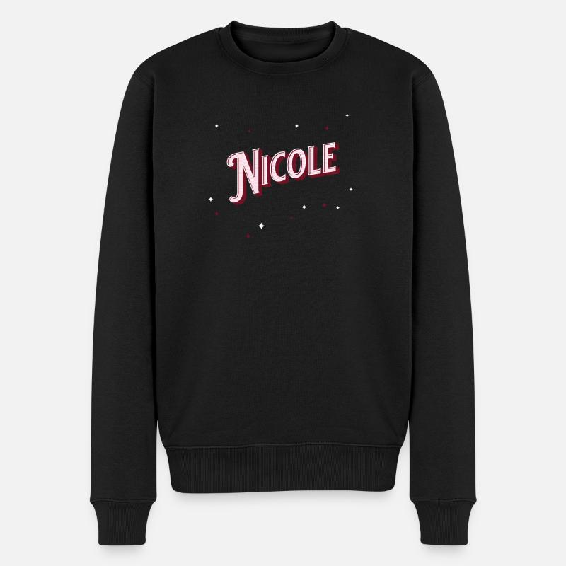 Nom de Nicole personnalisé - Pull Premium bio Homme - noir
