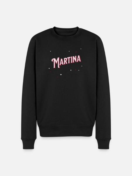 Martina name personalized - Men's Premium Organic Jumper - black