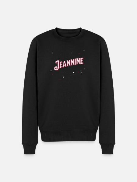 Jeannine names personalized - Men's Premium Organic Jumper - black