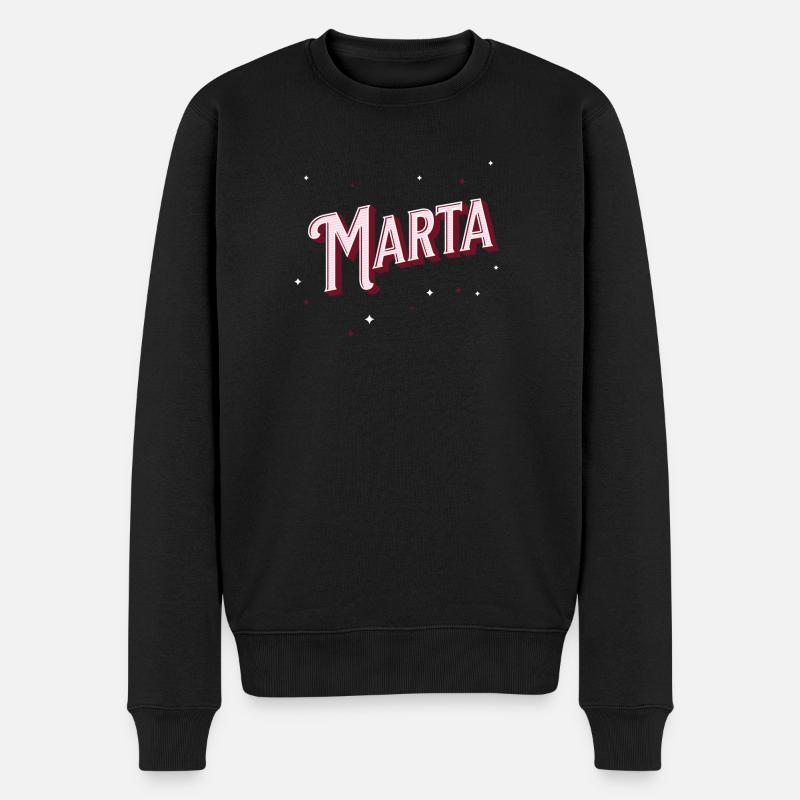 Marta name personalized - Men's Premium Organic Jumper - black