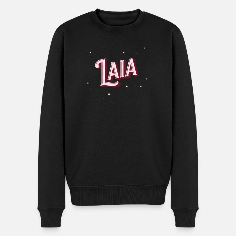 Laia name personalized - Men's Premium Organic Jumper - black