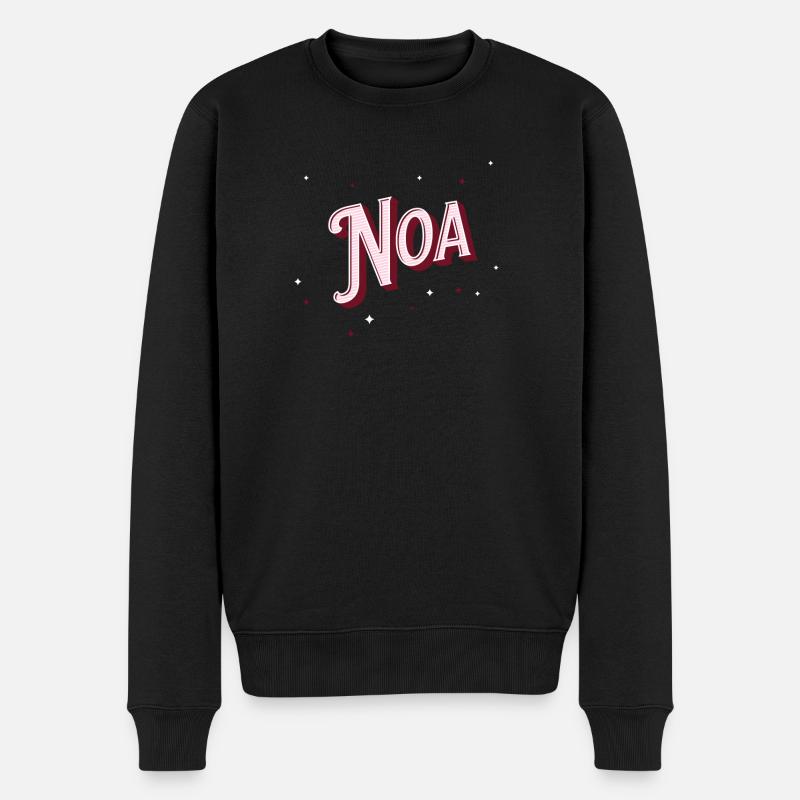 Noa Namen personalisiert - Männer Premium Bio Pullover - Schwarz