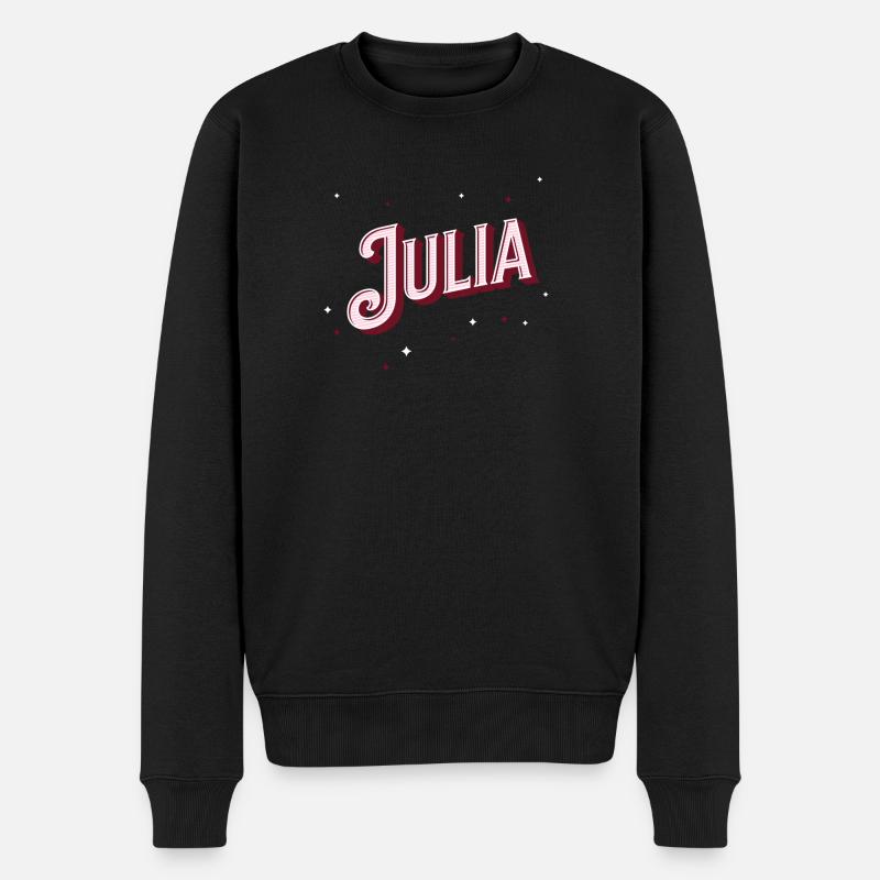 Julia Namen personalisiert - Männer Premium Bio Pullover - Schwarz