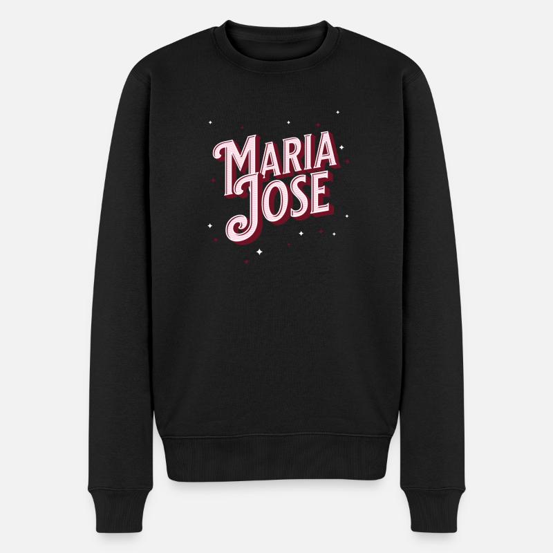 Maria Jose name personalized - Men's Premium Organic Jumper - black