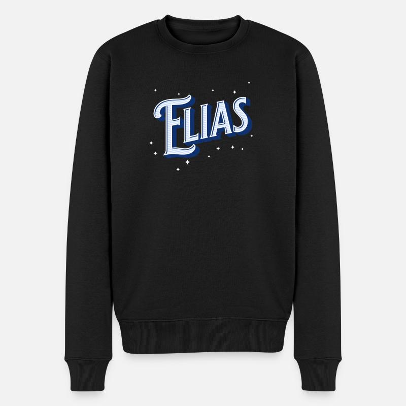 Le nom d’Elijah personnalisé - Pull Premium bio Homme - noir
