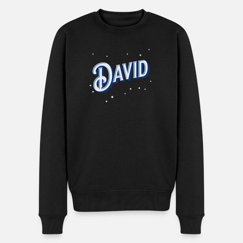 Noms de David personnalisés - Pull Premium bio Homme - noir
