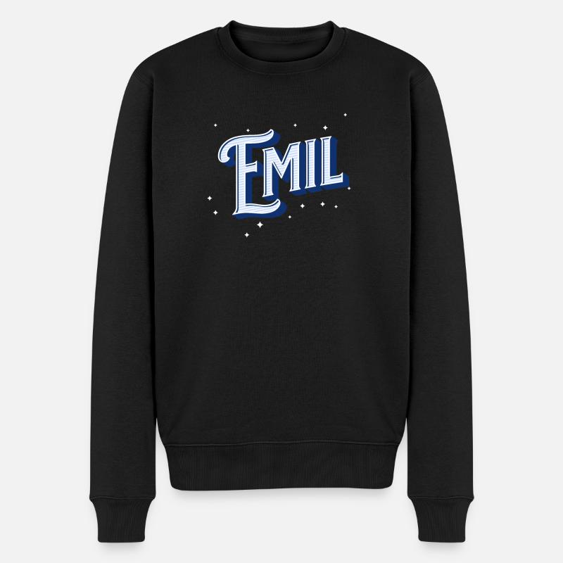 Nom Emil personnalisé - Pull Premium bio Homme - noir