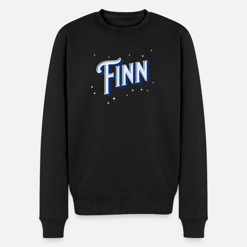 Finn Namen personalisiert - Männer Premium Bio Pullover - Schwarz