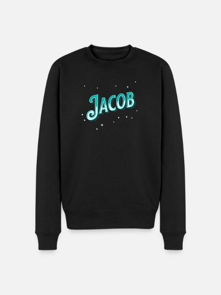 Jacob names personalized - Men's Premium Organic Jumper - black