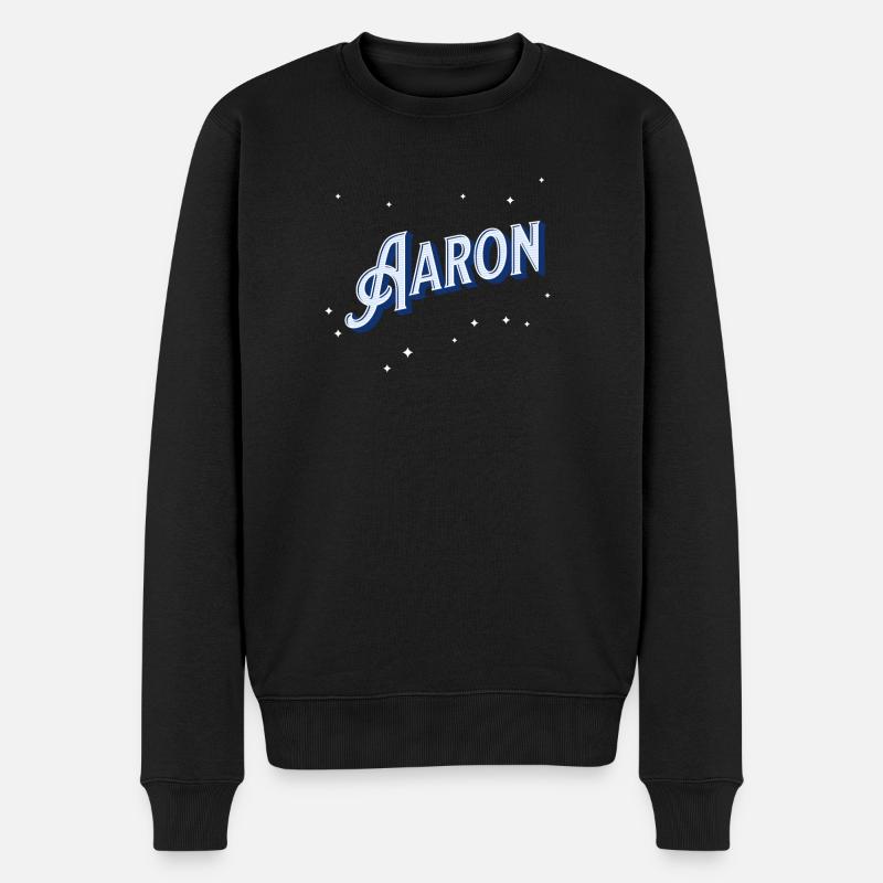 Nom Aaron personnalisé - Pull Premium bio Homme - noir