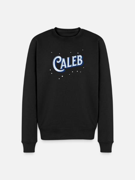 Caleb name personalized - Men's Premium Organic Jumper - black
