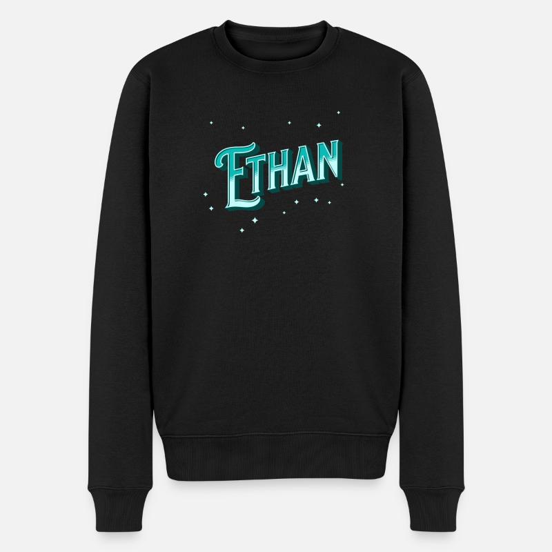 Noms Ethan personnalisés - Pull Premium bio Homme - noir