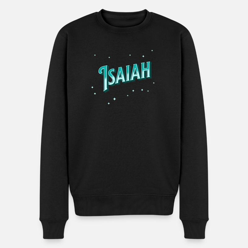 Nom d’Isaïe personnalisé - Pull Premium bio Homme - noir