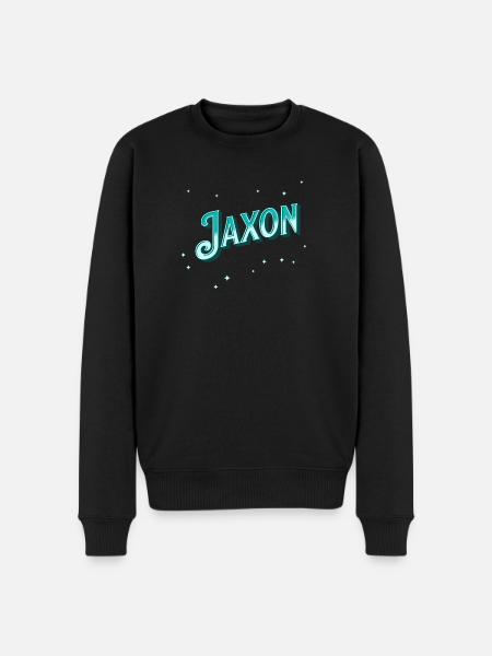 Jaxon names personalized - Men's Premium Organic Jumper - black