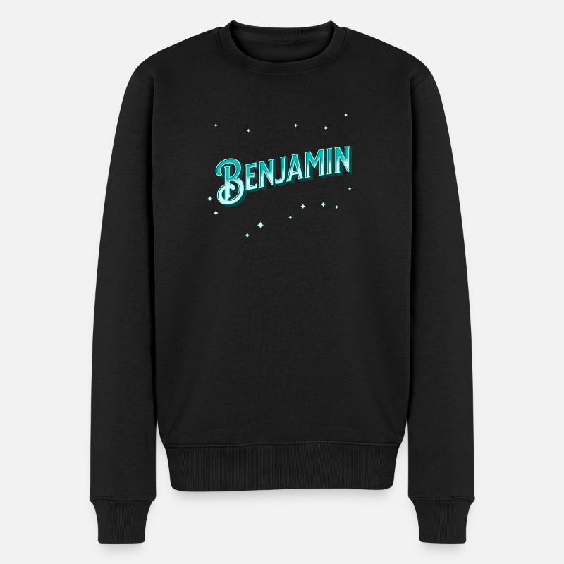 Nom Benjamin personnalisé - Pull Premium bio Homme - noir