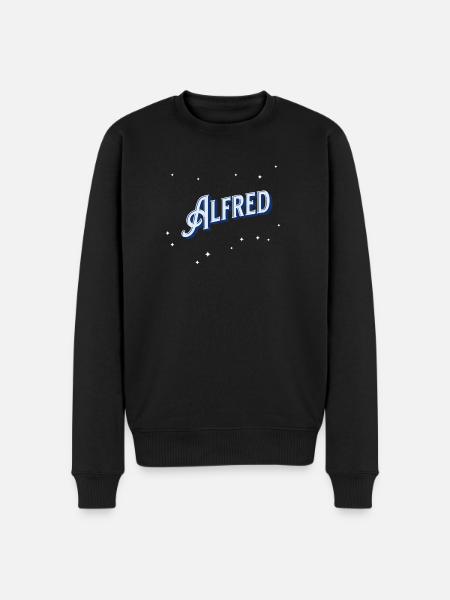 Alfred names personalized - Men's Premium Organic Jumper - black
