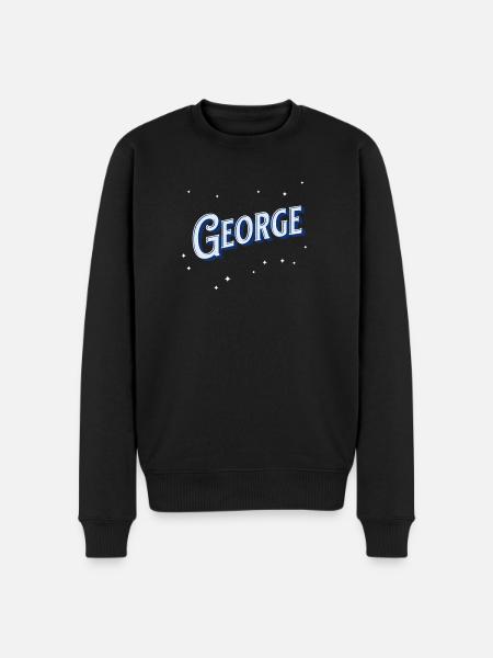 George names personalized - Men's Premium Organic Jumper - black