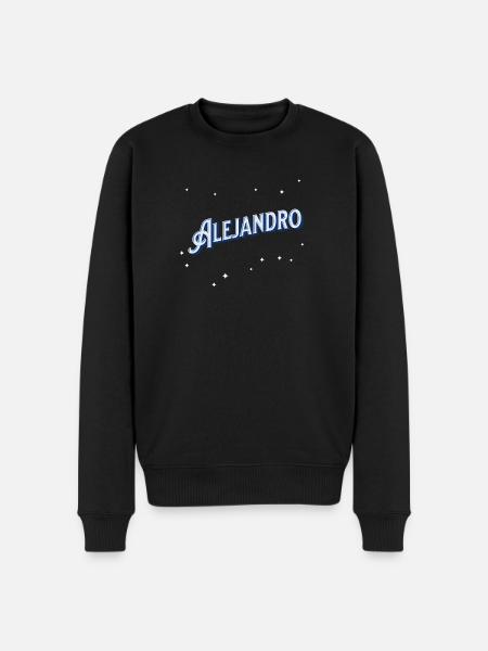 Alejandro name personalized - Men's Premium Organic Jumper - black