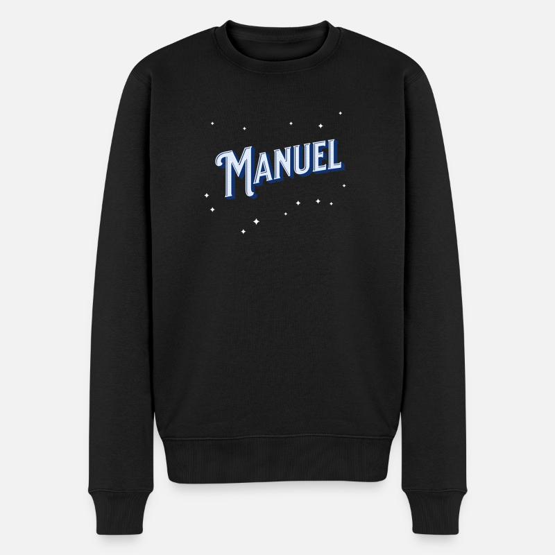 Manuel nom personnalisé - Pull Premium bio Homme - noir