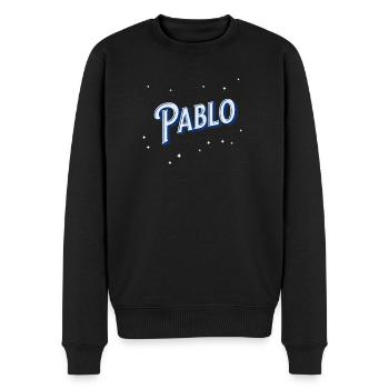 Pablo name personalized - Men's Premium Organic Jumper - black - Front - Nico (187cm)