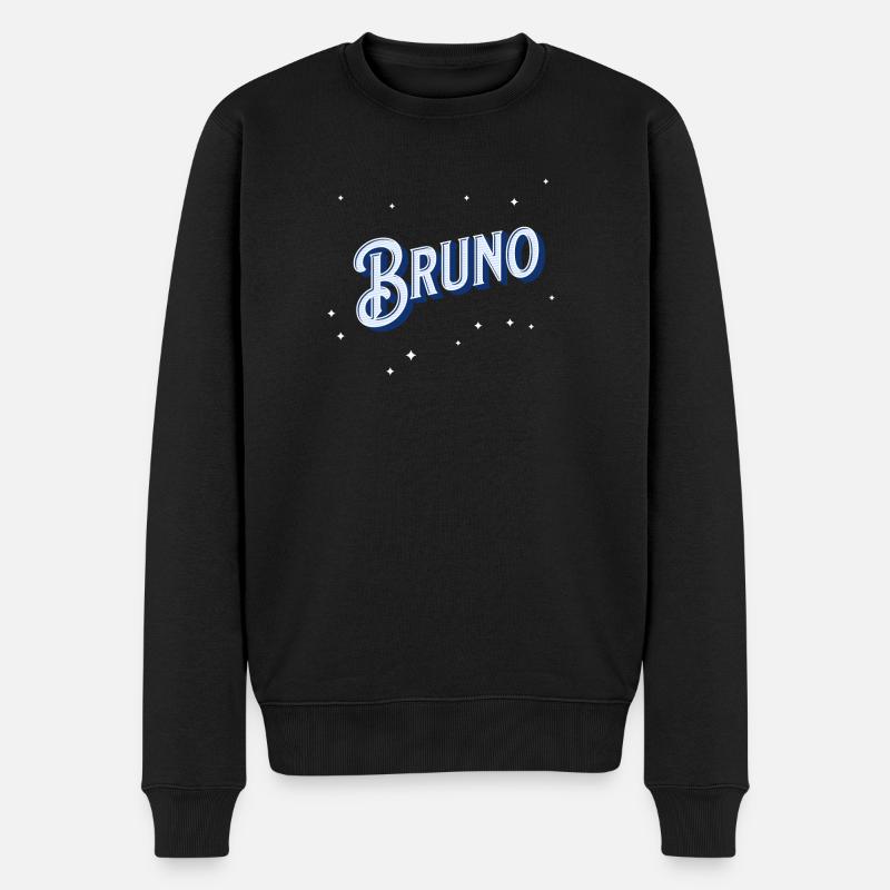 Nom Bruno personnalisé - Pull Premium bio Homme - noir