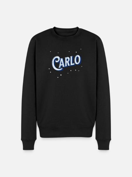Carlo names personalized - Men's Premium Organic Jumper - black