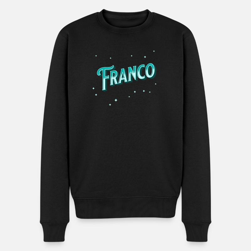 Franco name personalized - Men's Premium Organic Jumper - black