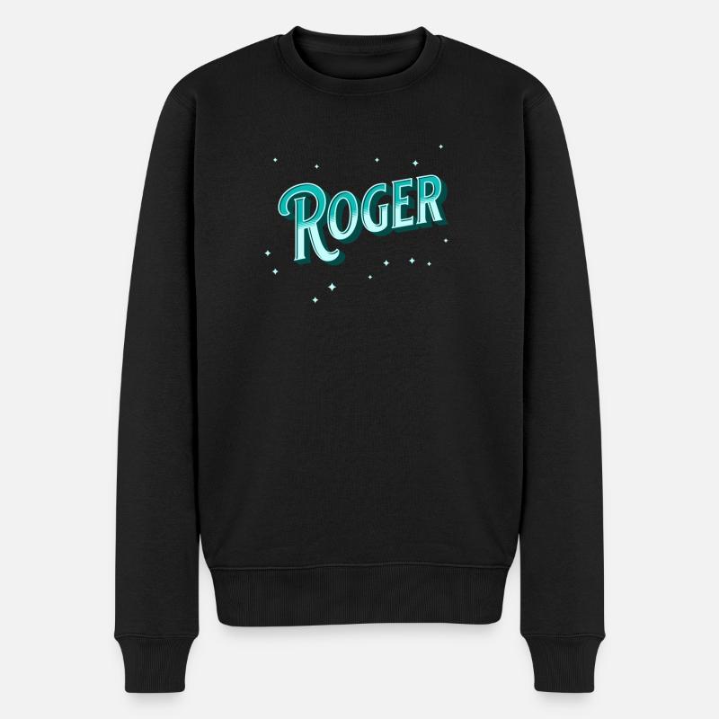 Nom Roger personnalisé - Pull Premium bio Homme - noir