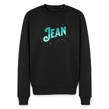 Jean names personalized - Men's Premium Organic Jumper - black - Front - Nico (187cm)