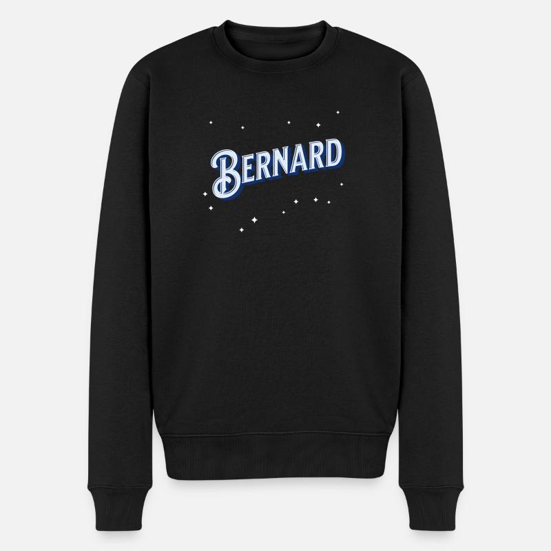 Bernard names personalized - Men's Premium Organic Jumper - black