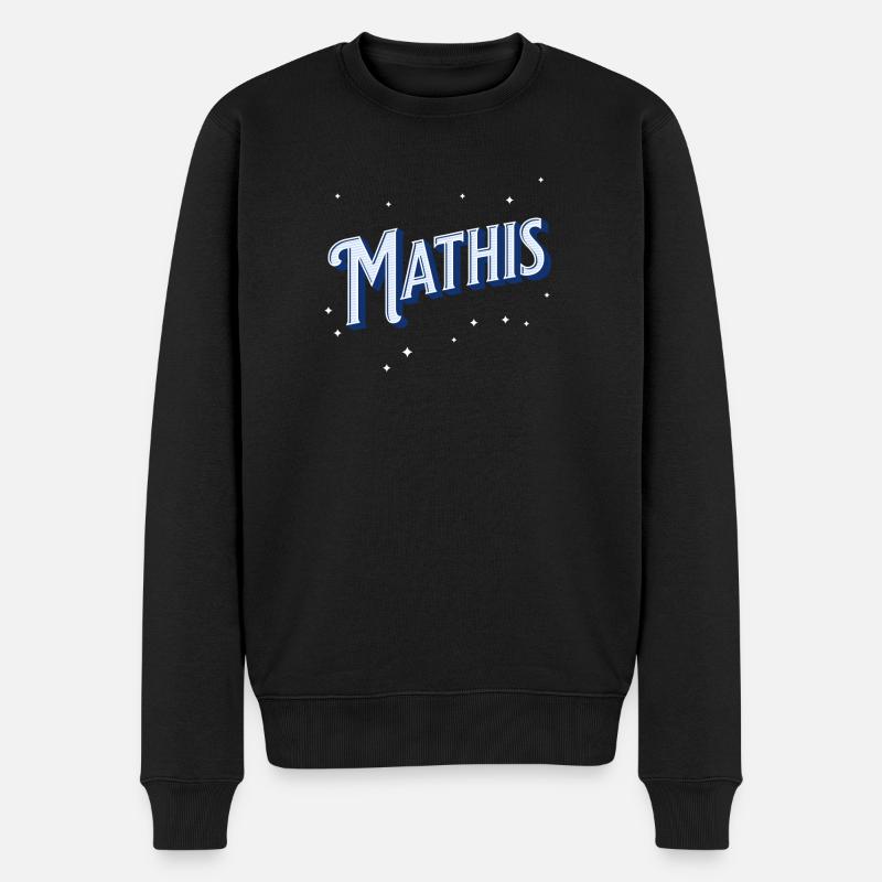 Mathis Namen personalisiert - Männer Premium Bio Pullover - Schwarz