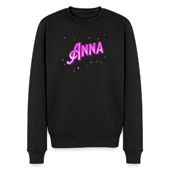 Anna name personalized - Men's Premium Organic Jumper - black - Front - Nico (187cm)
