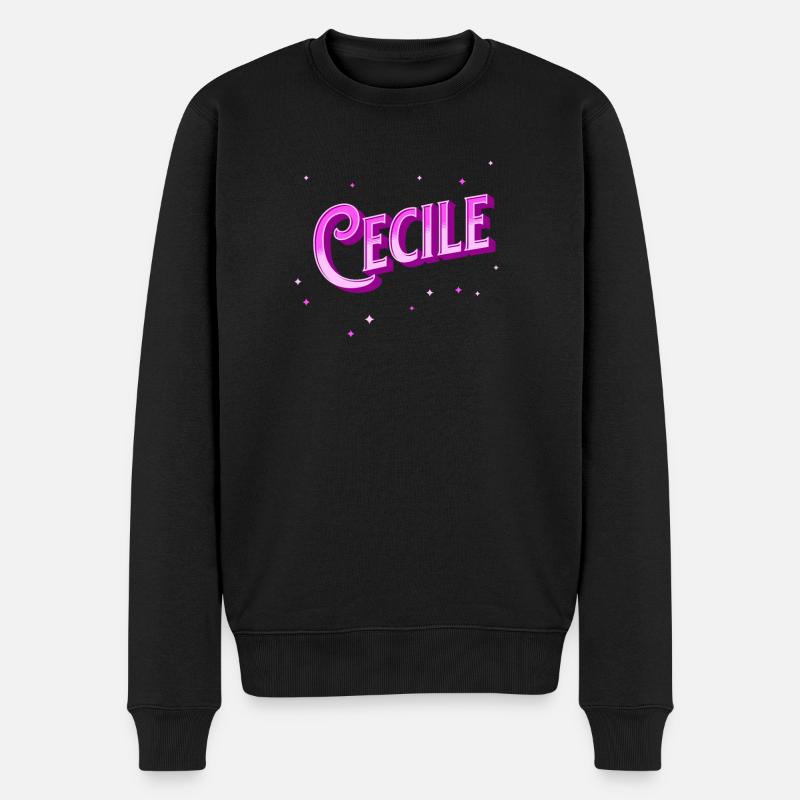 Cécile nom personnalisé - Pull Premium bio Homme - noir