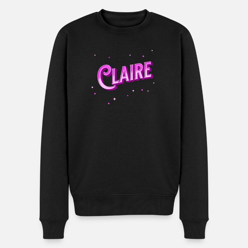 Claire nom personnalisé - Pull Premium bio Homme - noir