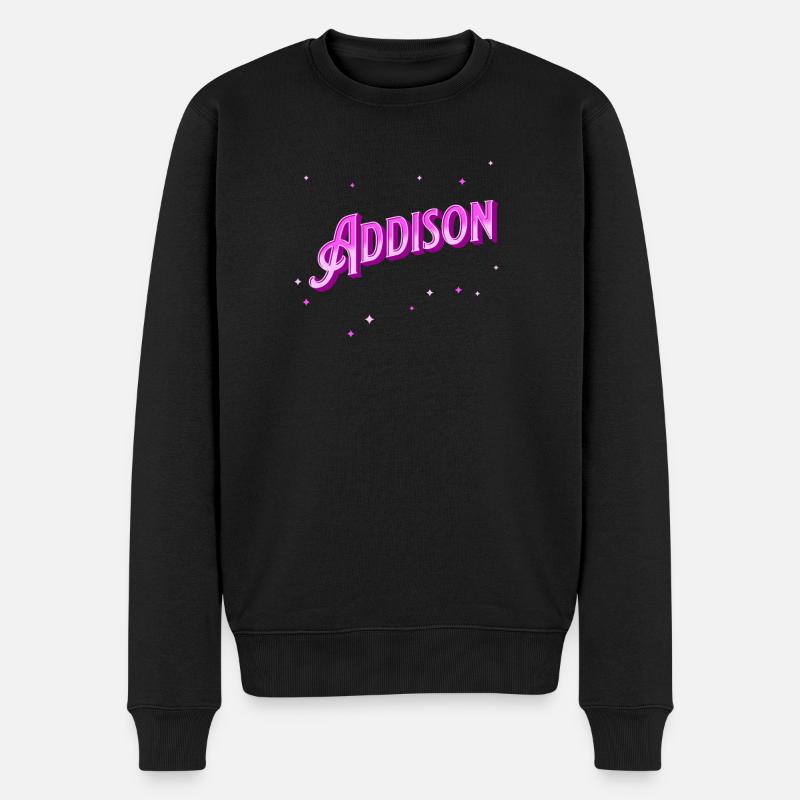 Addison name personalized - Men's Premium Organic Jumper - black