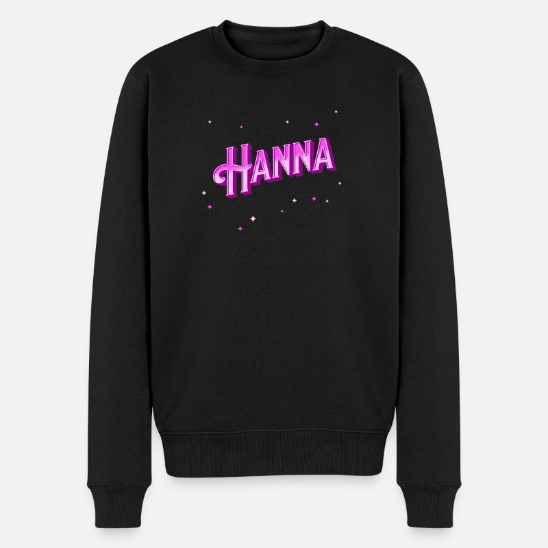 Nom Hanna personnalisé - Pull Premium bio Homme - noir